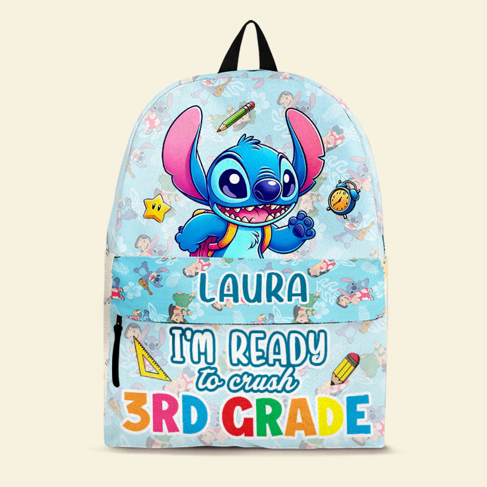 Personalized Stitch 3rd Grade Backpack