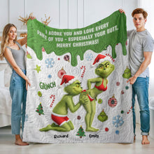 Load image into Gallery viewer, &quot;I Adore You and Love Every Part of You&quot; - Naughty Couple Blanket - Personalized Gift for Couples Blanket PopCulturePrints
