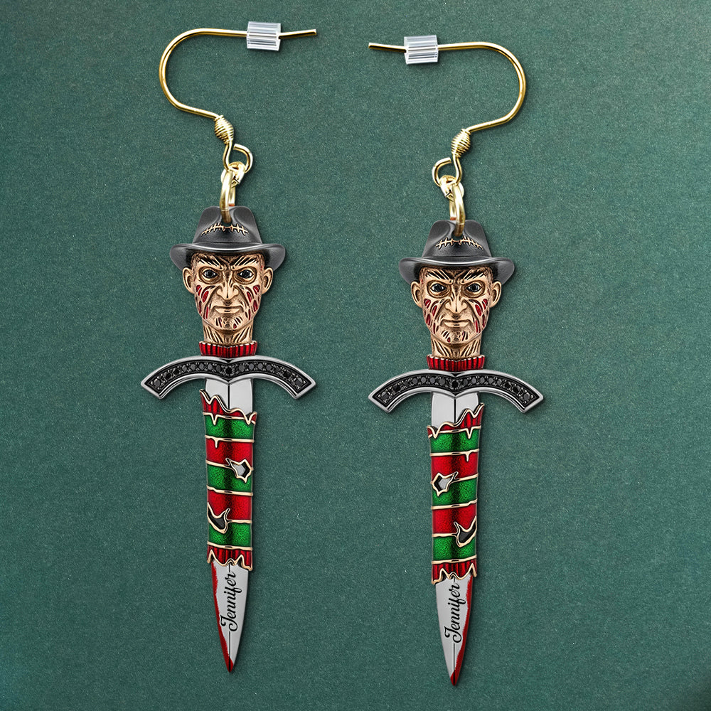Creepy Knife Earrings: Spook Up Your Style - Personalized Gifts for Horror Movie Fans Earrings PopCulturePrints