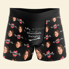 Load image into Gallery viewer, Custom Halloween Pumpkin &amp; Bone Themed Couple's Boxers and Briefs Boxer Briefs PopCulturePrints
