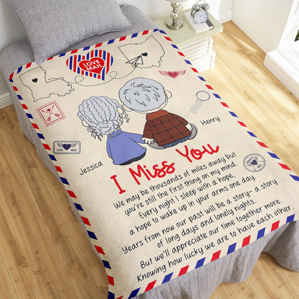 Personalized Love Mail Blanket | Unique Valentine's Day Gifts for Couples Blanket PopCulturePrints