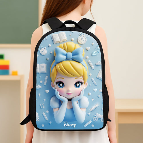 “Dream Big with Our Fairytale Girl Design” - Personalized School Bag for Kids - Perfect Gift for Birthdays and Special Occasions Backpack PopCulturePrints