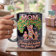 Load image into Gallery viewer, "Thanks for Helping Our Family Grow!" - Personalized Mom Magic Coffee Mug - Custom Gift for Mothers and Grandmothers Coffee Mug PopCulturePrints
