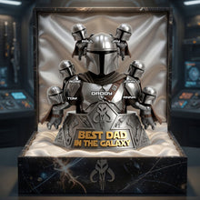 Load image into Gallery viewer, "Best Dad in the Galaxy!" - Best Space Dad Acrylic Plaque - Personalized Gifts for Dads, Grandpas, and More Shaped Plaques PopCulturePrints
