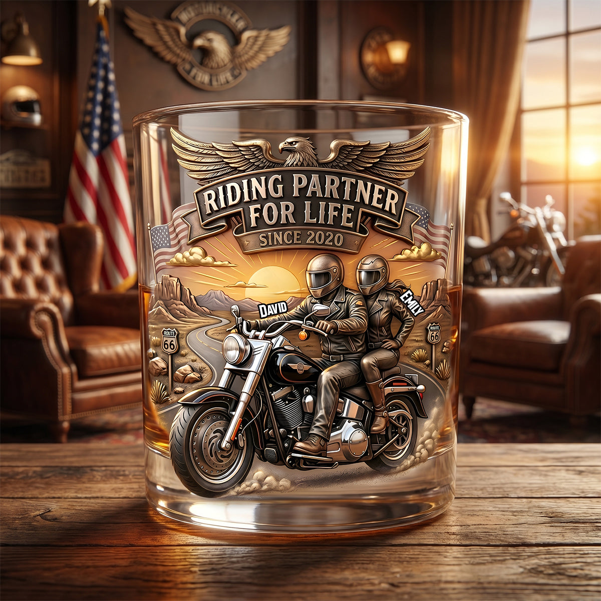 Riding Partner For Life Drinking Glass - Personalized Gifts For Couples 01tydh180626 Glass PopCulturePrints