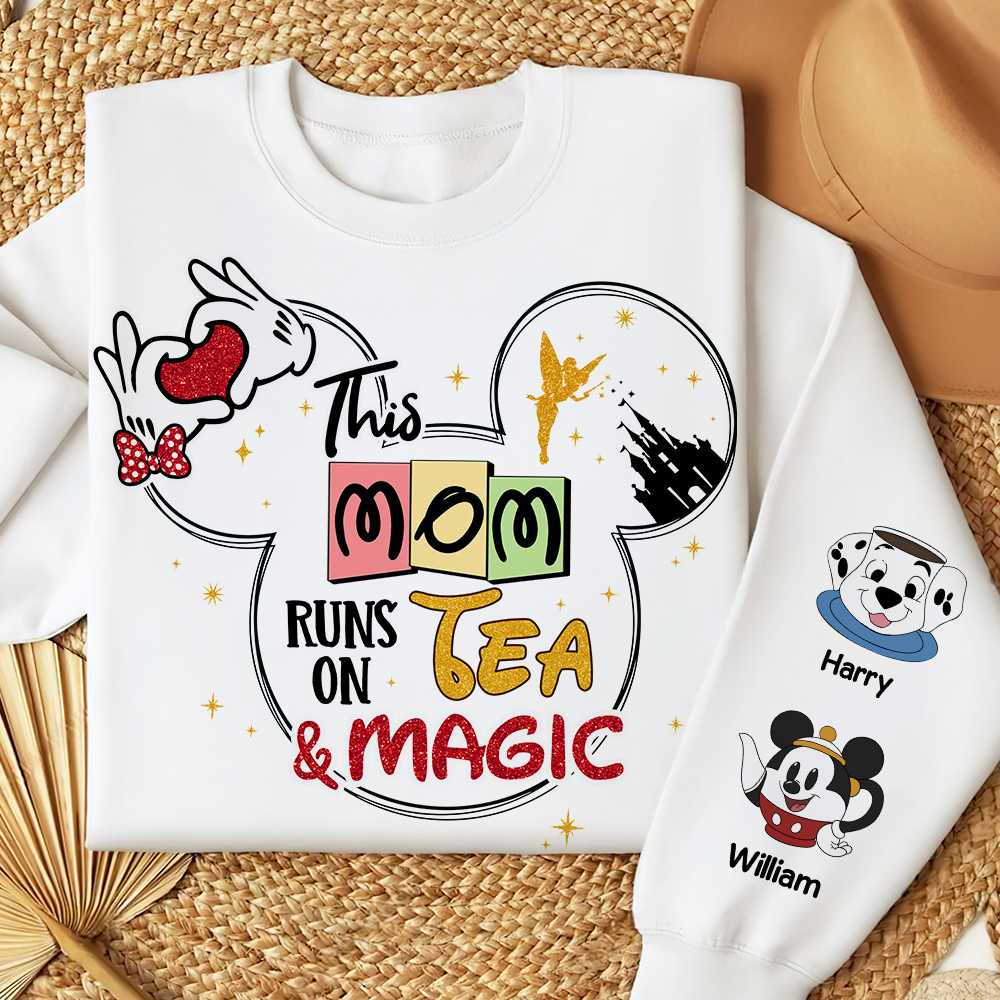 This Mom Runs On Tea & Magic - Personalized 3D Shirt for Mom, Grandma & More AOP Products PopCulturePrints