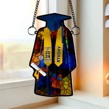 Load image into Gallery viewer, Personalized Graduation Gown Suncatcher Ornament - Customizable 2024 Gift Suncatcher PopCulturePrints
