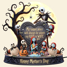 Load image into Gallery viewer, "My happy place will always be where my kids &amp; wife are" - Best Mom Ever Acrylic Light Box - Personalized Gifts for Mother’s Day Light Box PopCulturePrints
