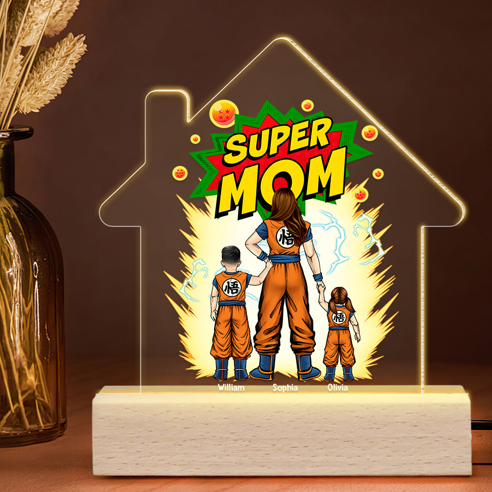 Super Mom Personalized LED Light - Dragon Warrior Theme