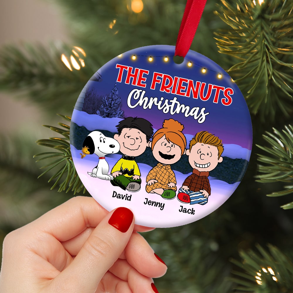 Personalized Peanuts Christmas Ornament for Friends Ornament PopCulturePrints