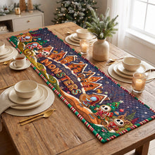 Load image into Gallery viewer, Celebrate the Holidays with 'The Smith's Little Monsters' – Personalized Gingerbread Quilted Table Runner
