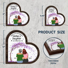 Load image into Gallery viewer, The Love Between Mother &amp; Daughters Is Forever - Personalized LED Light Wooden Plaque - Unique Gift for Moms, Grandmas, and Daughters LED Light Wooden Plaque PopCulturePrints
