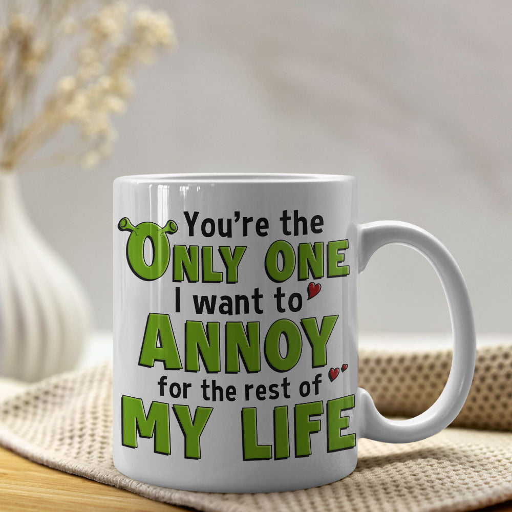 Personalized Shrek-Themed Couple Mug - Unique Romantic Valentine's Day Gifts Coffee Mug PopCulturePrints