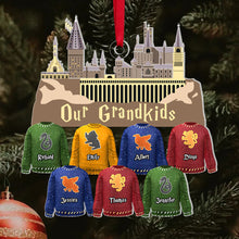 Load image into Gallery viewer, Custom Family Christmas Ornament - Magic Castle Theme
