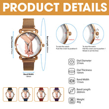 Load image into Gallery viewer, Love Never Dies - Romantic Couple Mesh Strap Quartz Watch - Personalized Gift for Couples Quartz Watch PopCulturePrints
