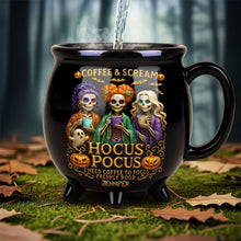 Load image into Gallery viewer, &quot;Coffee &amp; Scream&quot; - Personalized Cauldron Mug for Horror Lovers - Unique Gift for Friends &amp; Family Cauldron Mug PopCulturePrints
