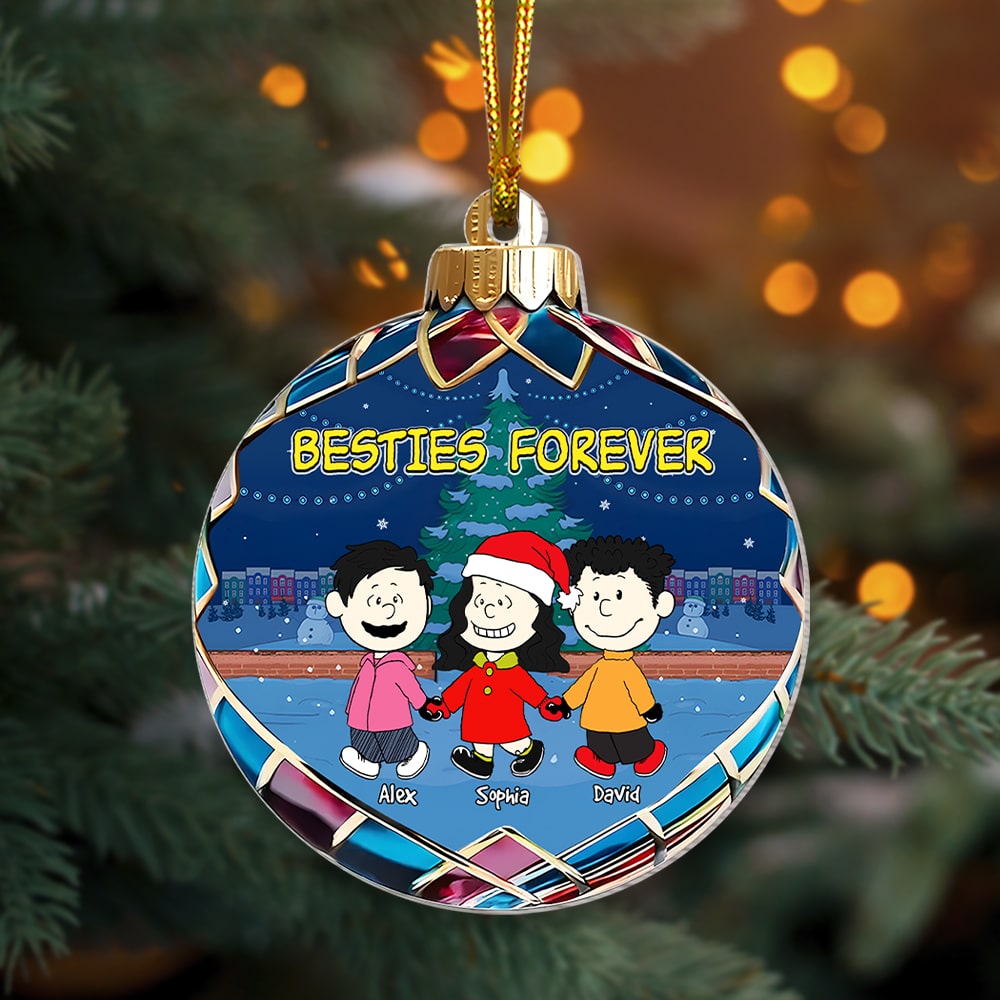 Customizable Best Friends Christmas Ornament