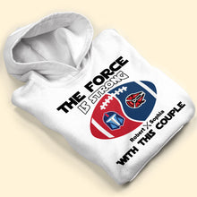 Load image into Gallery viewer, Personalized Couple Football Team Shirts - The Force Design
