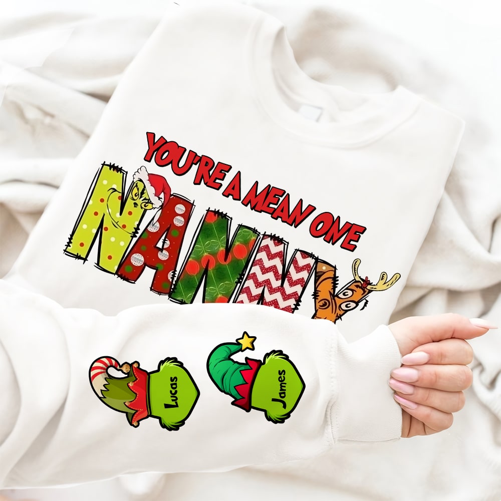 Personalized Christmas Nanny Shirt - Fun & Festive Gift AOP Products PopCulturePrints