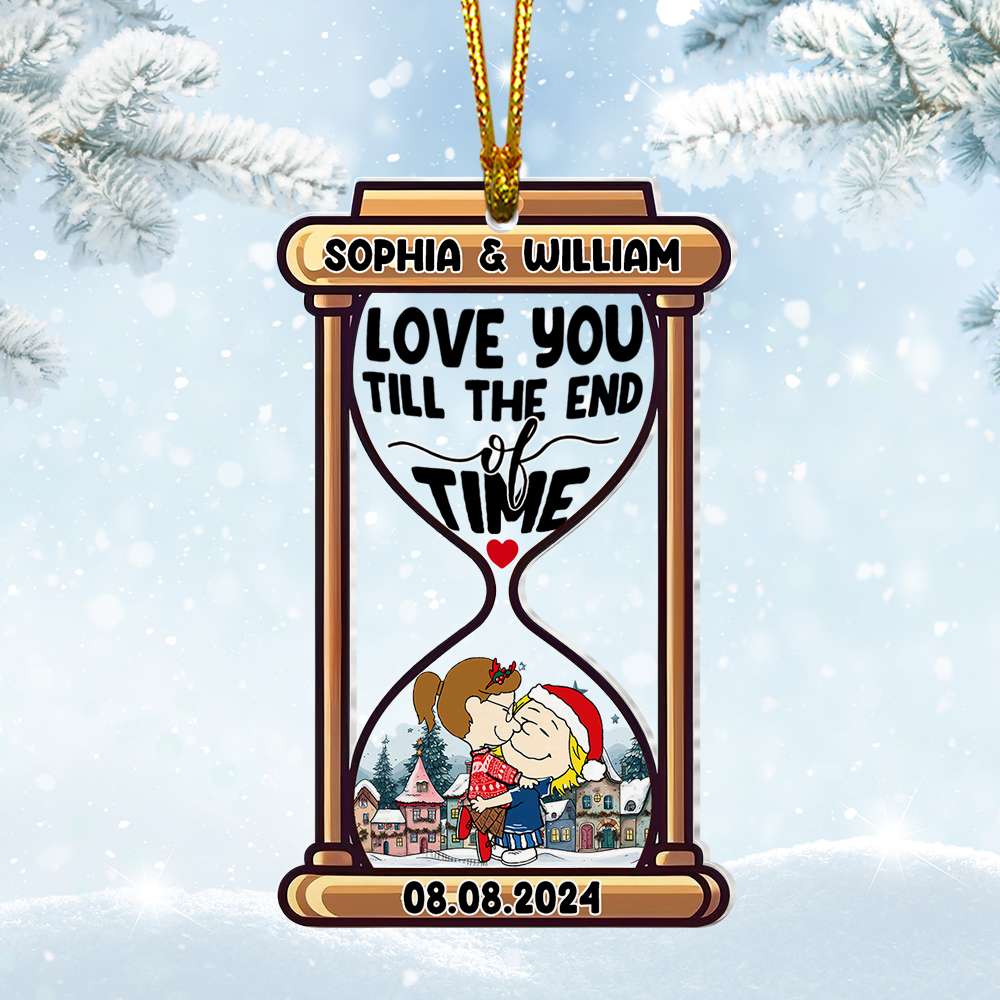 Personalized Christmas Couple Ornament - Love You Till the End of Time