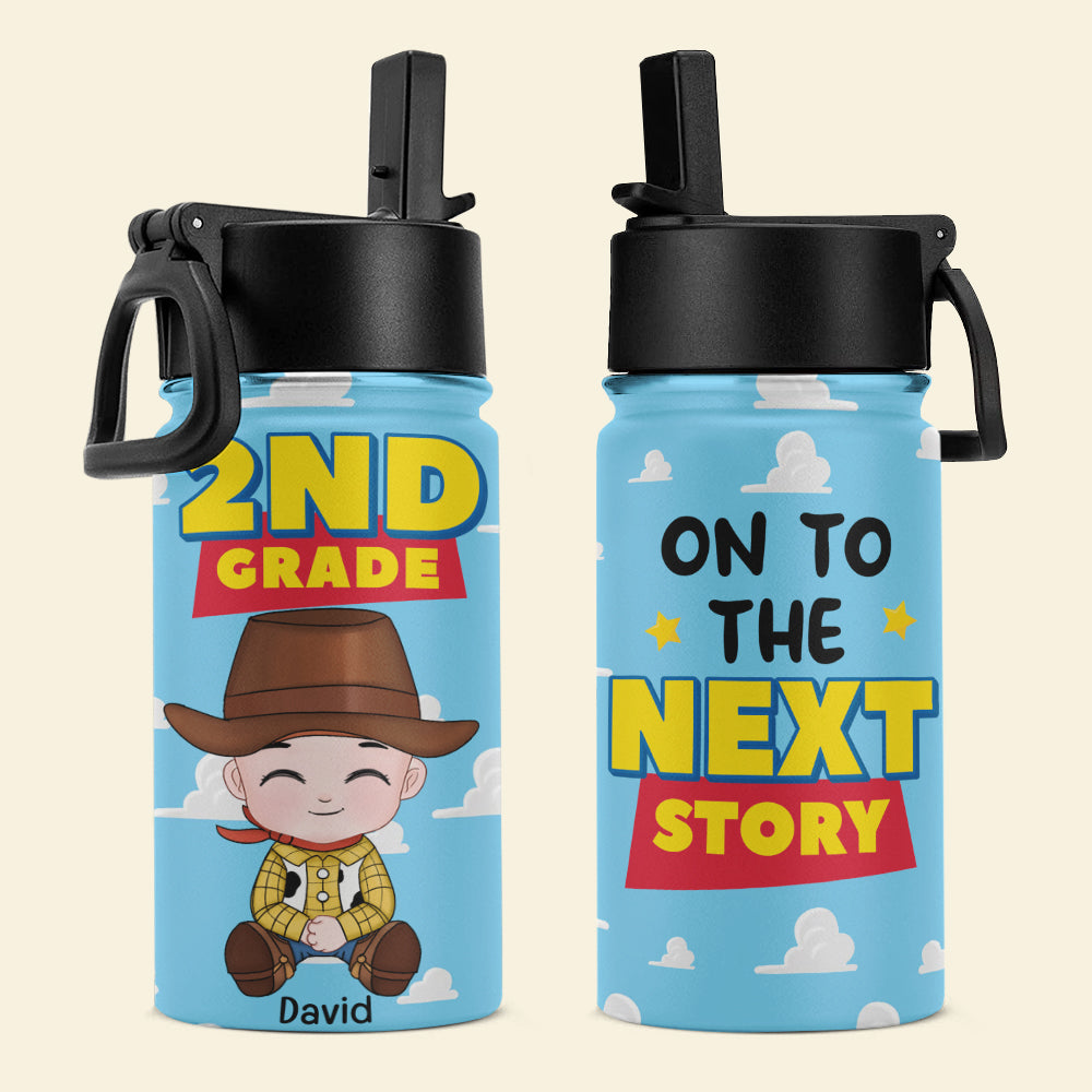 Personalized Cartoon Kids Tumbler - First Grade Adventure Tumbler Cup PopCulturePrints
