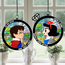 Load image into Gallery viewer, Custom Couple Suncatcher Ornament - Personalized Christmas Gift Suncatcher PopCulturePrints

