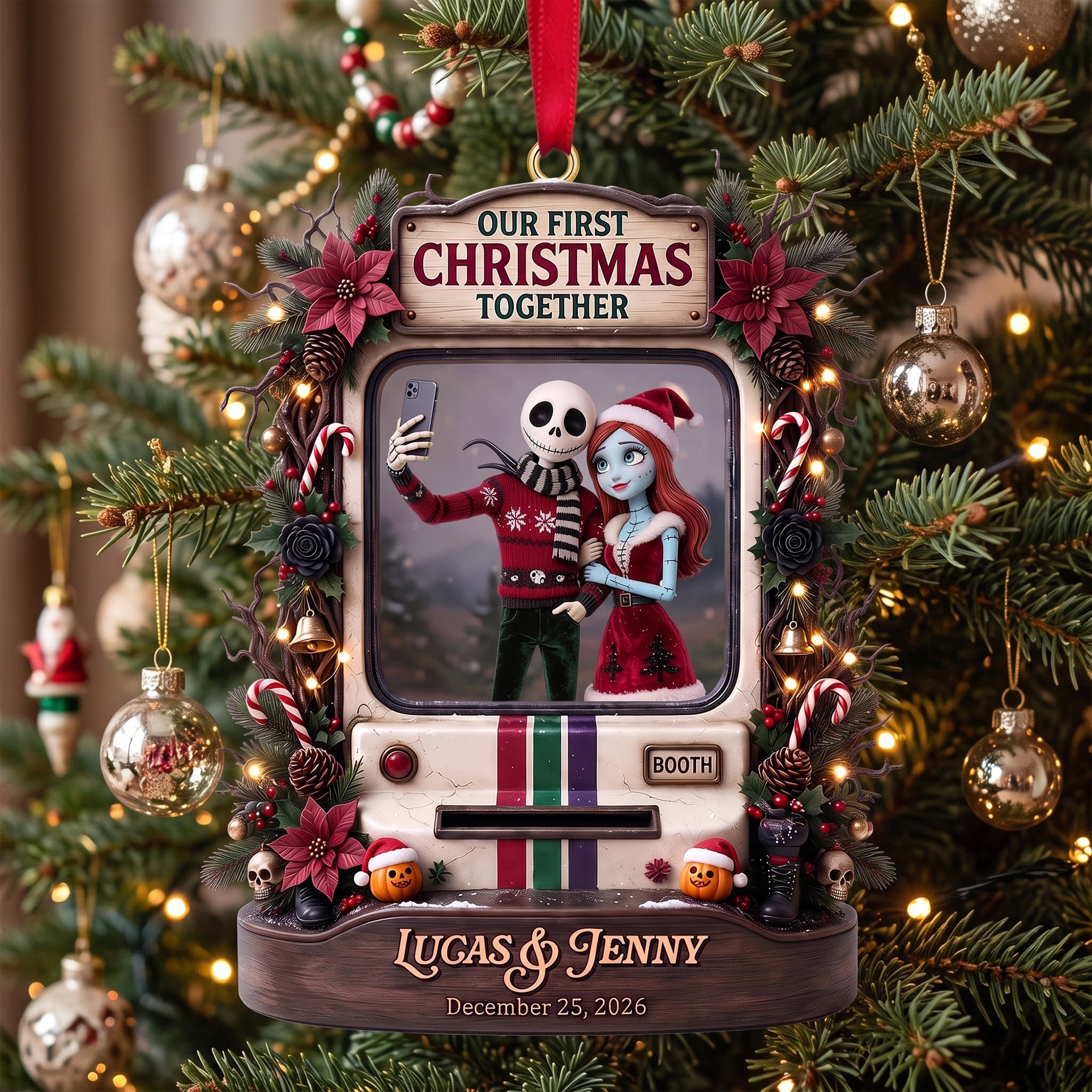 Our First Christmas Together - Personalized Acrylic Ornament for Couples