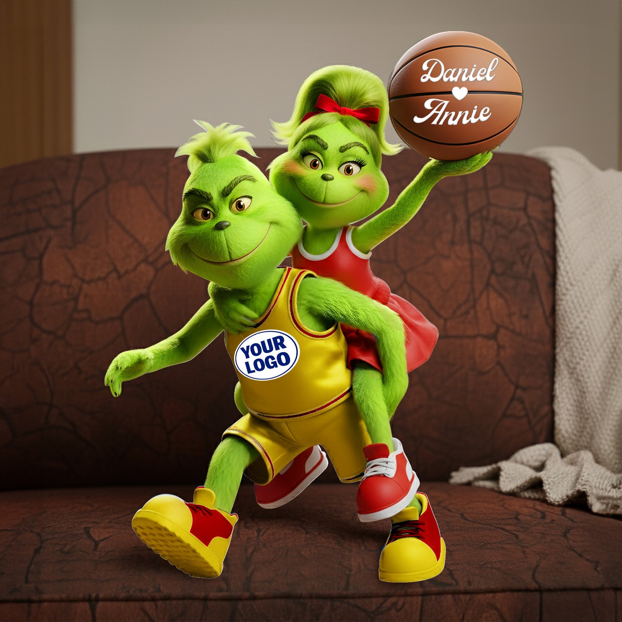 Energetic Sports Couple Pillow - Personalized Gift for Couples Pillow PopCulturePrints