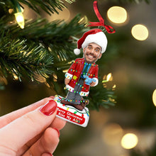Load image into Gallery viewer, Personalized Funny Christmas Photo Ornament Ornament PopCulturePrints

