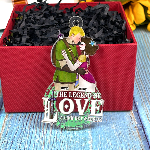 Personalized Legend of Love Keychain for Gaming Couples Keychains PopCulturePrints