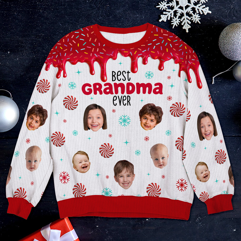 Personalized Best Grandma Ever Photo Sweatshirt