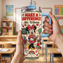 Load image into Gallery viewer, Make A Difference Teacher Tumbler - Personalized Gift for Educators
