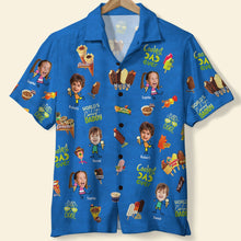 Load image into Gallery viewer, Personalized Hawaiian Shirt for Dad with Custom Photos Hawaiian Shirts PopCulturePrints
