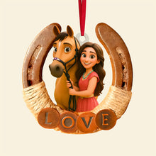 Load image into Gallery viewer, Love Your Horse – Custom Photo Ornament for Horse Lovers Ornament PopCulturePrints
