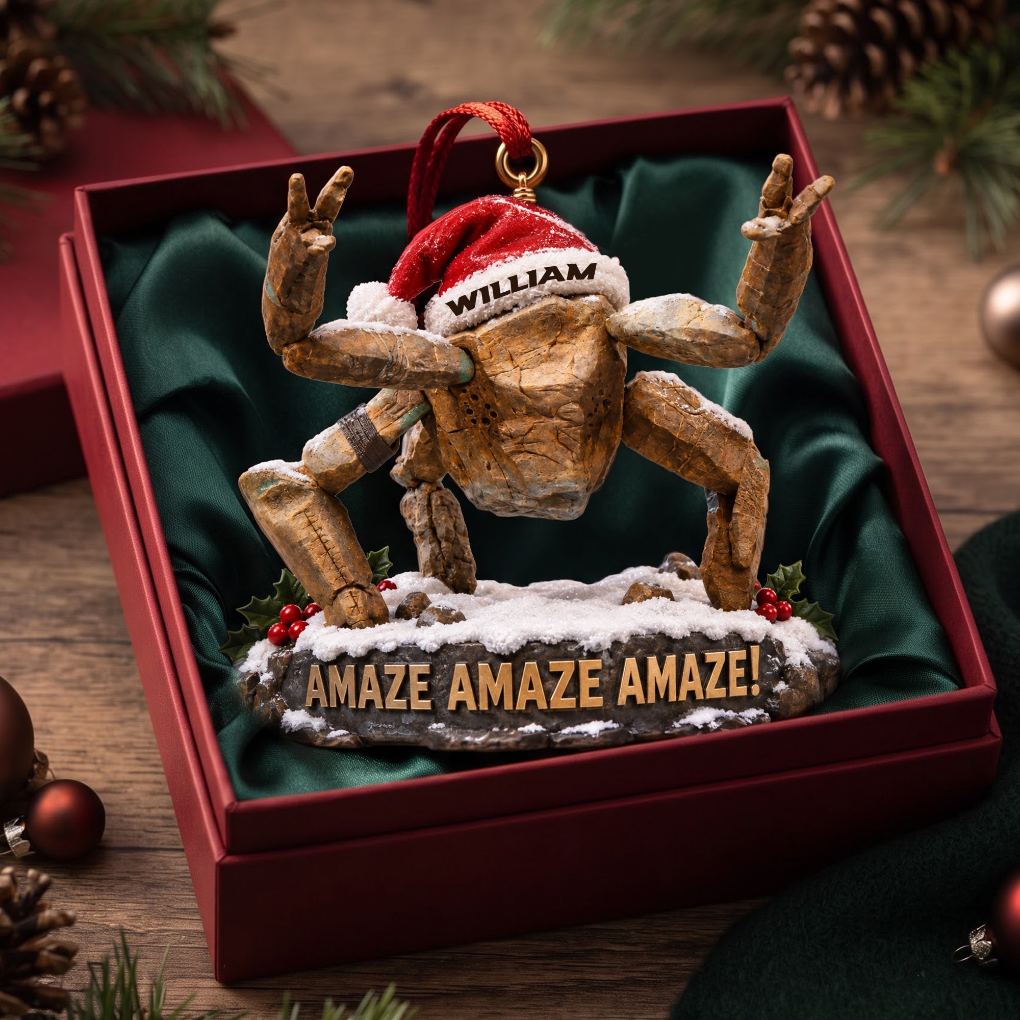 Amaze Amaze Amaze! - Space Alien Christmas Ornament - Personalized Unique Gift for Fun-Loving Friends and Family