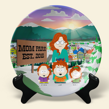 Load image into Gallery viewer, A Loving Tribute: Personalized Mom Park Ceramic Round Plate - Ideal Gift for Mom and Grandma Ceramic Round Plate PopCulturePrints
