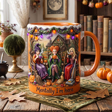 Load image into Gallery viewer, Chilling Sipping Witch Sisters Accent Mug - A Magical Personalized Gift for Witch Lovers Coffee Mug PopCulturePrints
