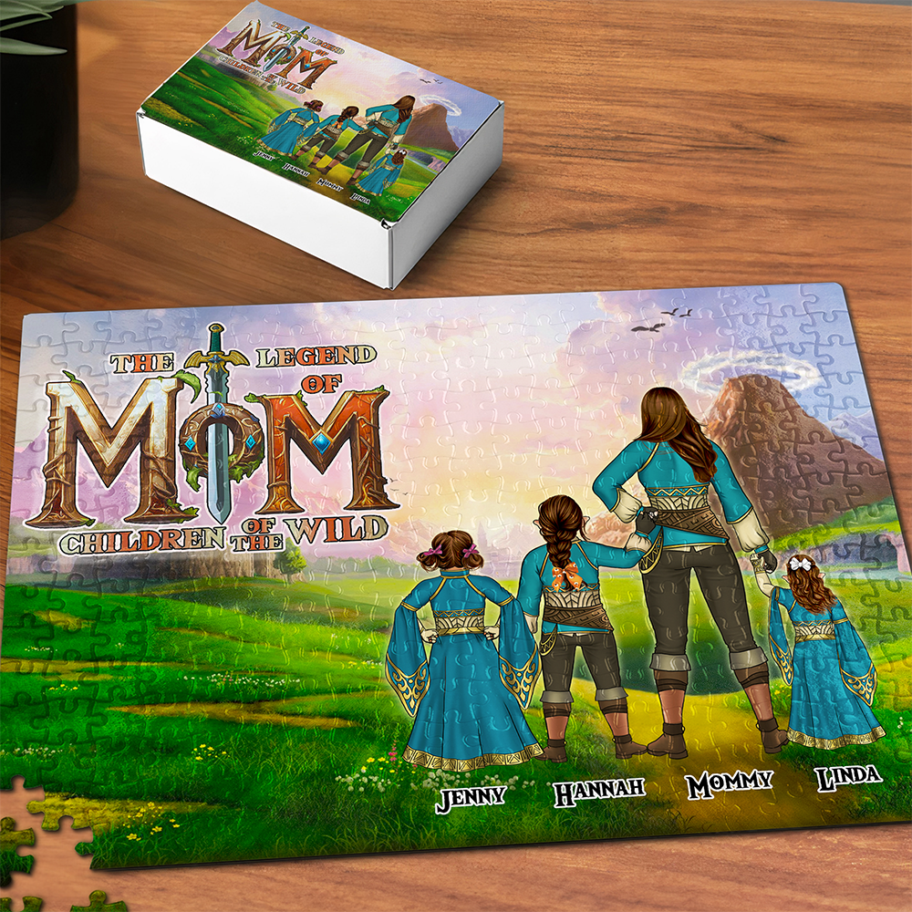 "The Legend of Mom: A Puzzle of Love" - Personalized Jigsaw Puzzle for All Moms Jigsaw Puzzles PopCulturePrints