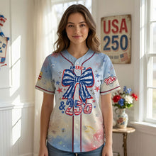 Load image into Gallery viewer, Celebrate with Woodland Friends - Personalized Baseball Jersey for 250th USA Celebration
