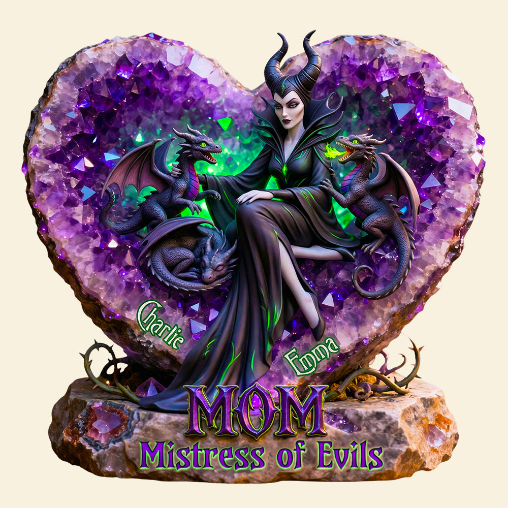 To the Most Powerful Mom - Dark Queen Acrylic Plaque - Personalized Gifts for Moms, Grandmas & More Shaped Plaques PopCulturePrints