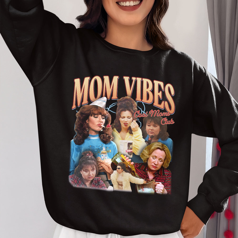 Mom Vibes - Funny Shirt - Personalized Gift for Moms and Grandmas Shirts PopCulturePrints