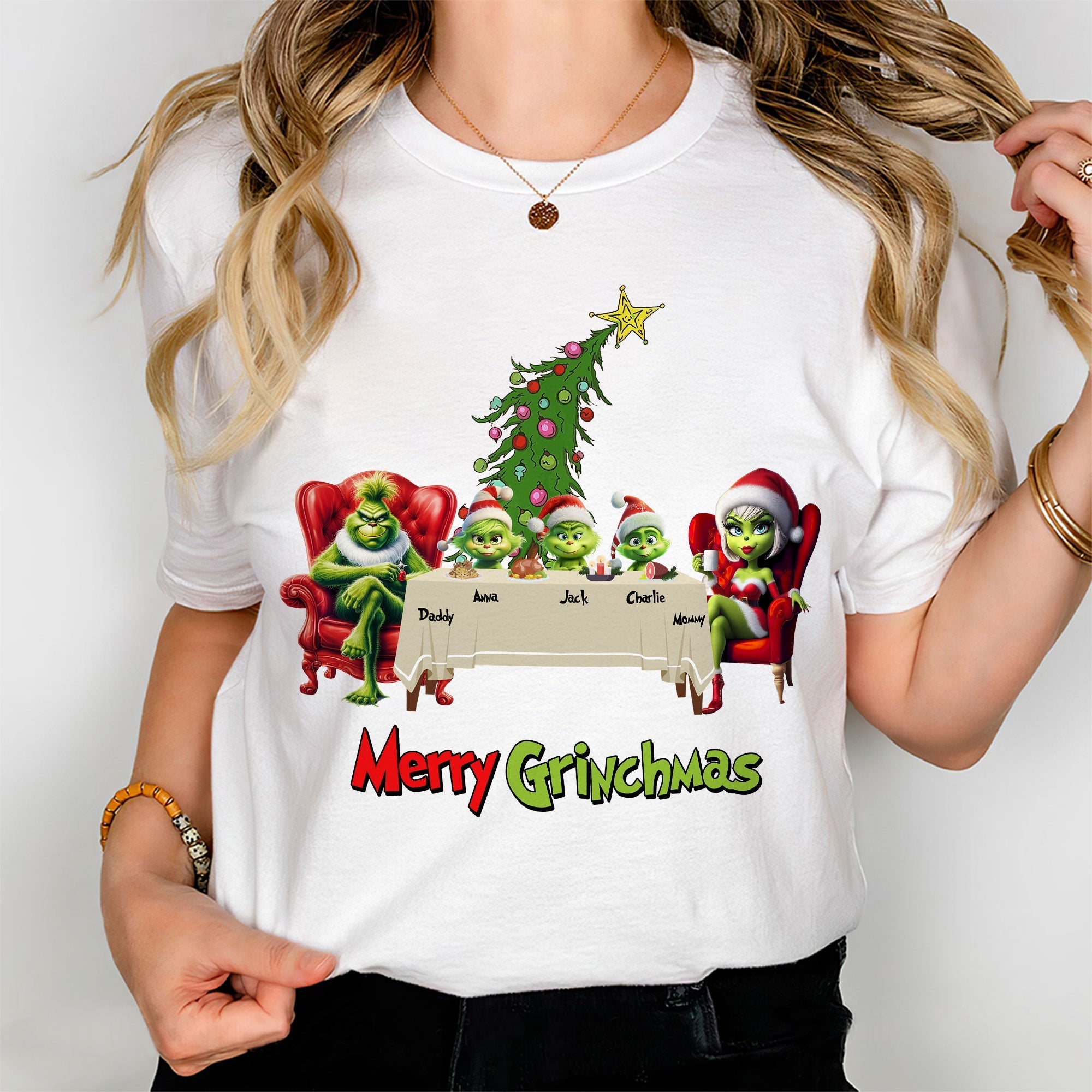 Personalized Merry Grinchmas Family Shirt