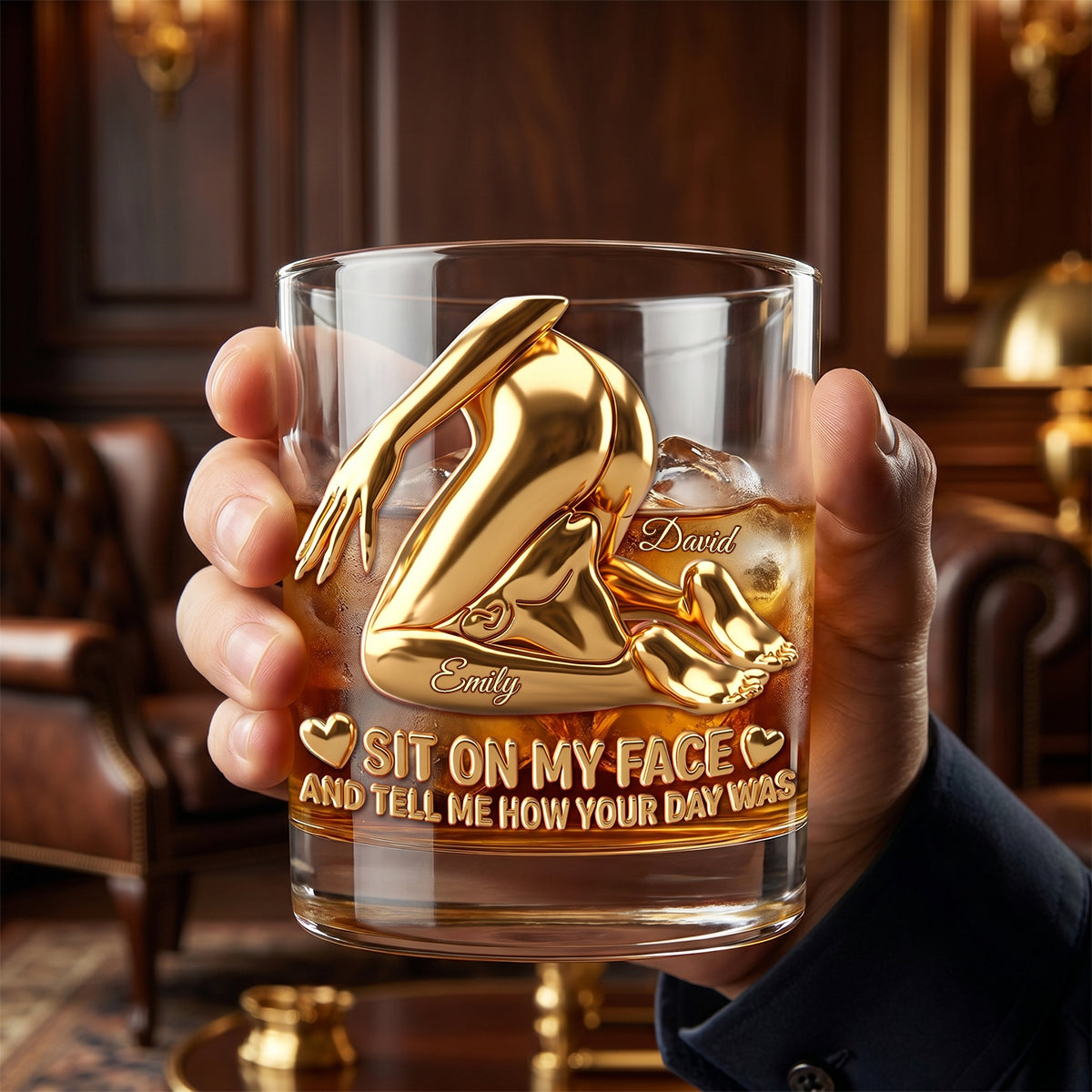 Naughty Couples Drinking Glass - Personalized Gifts For Couples 02hudh180626 Glass PopCulturePrints