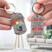 Load image into Gallery viewer, Personalized Couple Keychain - Love Reminder Gift Keychains PopCulturePrints
