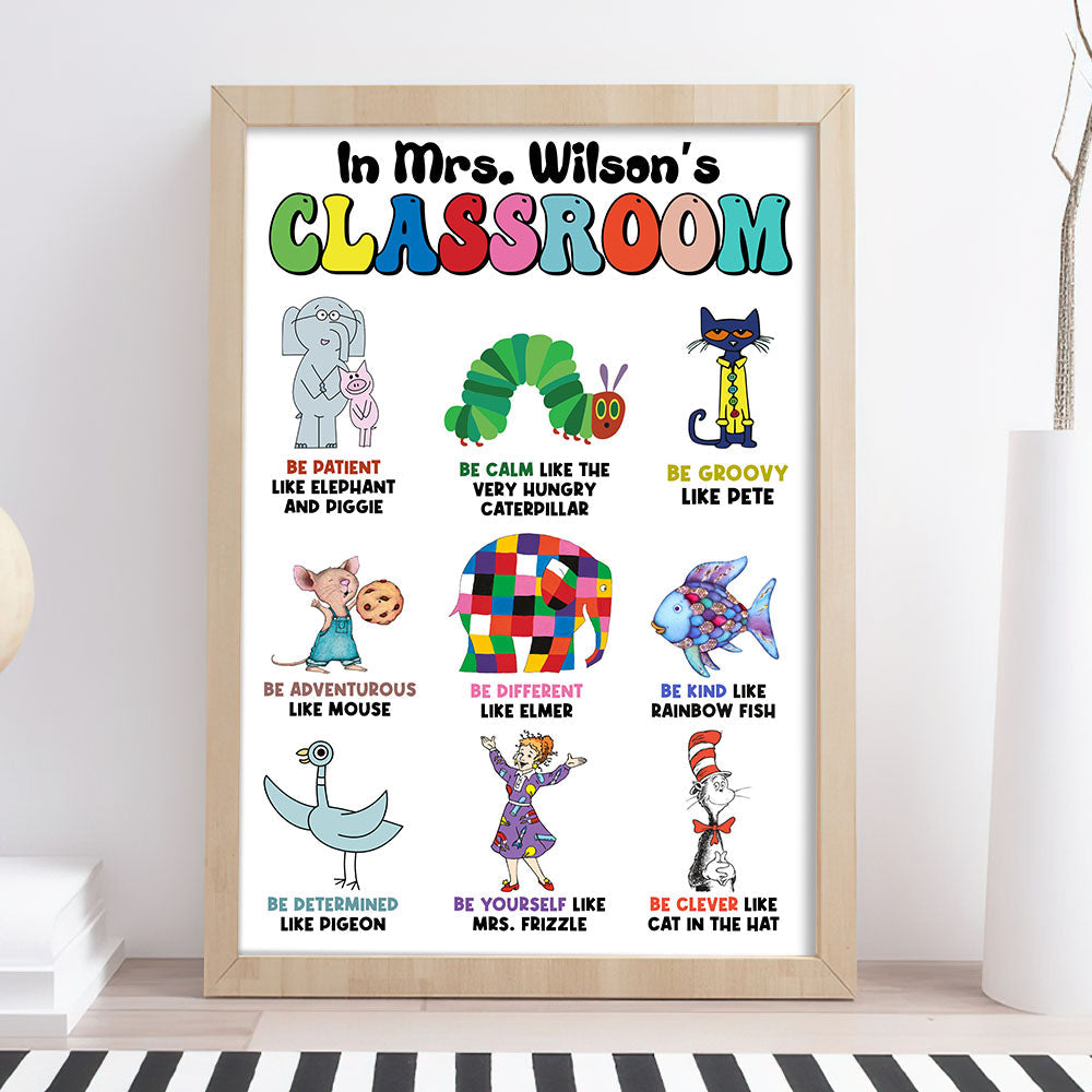 Personalized Teacher's Classroom Inspiration Canvas Poster & Canvas PopCulturePrints