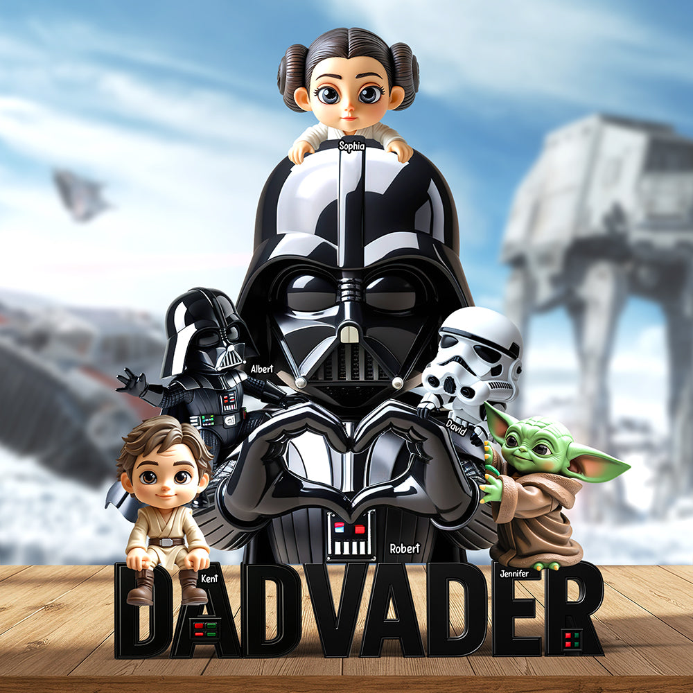 "For the Strongest Dad, A Touch of Love - Personalized Acrylic Plaque Gift for Dad, Grandpa, and Father Figures" Shaped Plaques PopCulturePrints