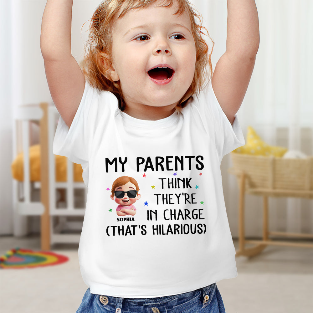 My Parents Think They're In Charge - Custom Baby Onesie for Baby Kelvin Baby Onesie PopCulturePrints