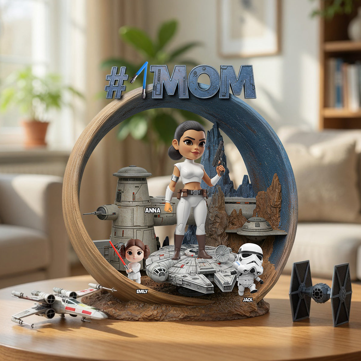 #1 MOM in the Universe – Personalized Gift Plaque for Moms, Grandmas & More Shaped Plaques PopCulturePrints