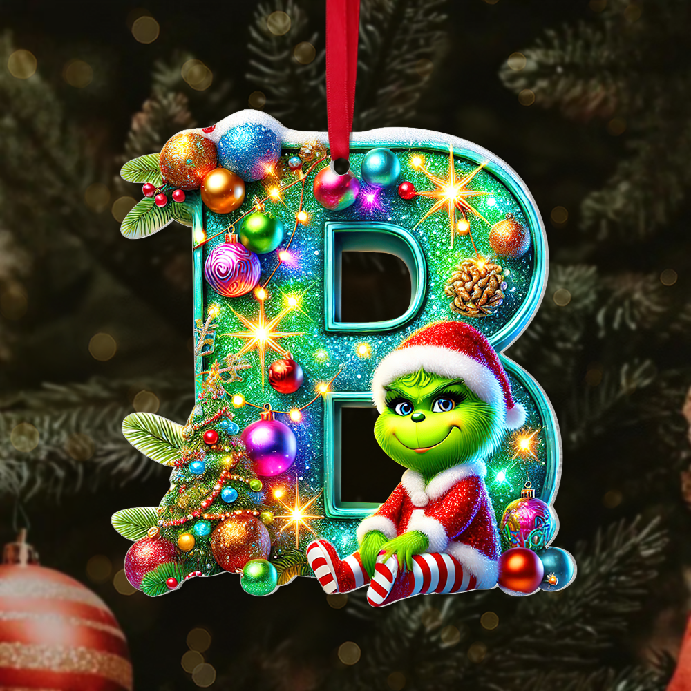 Personalized Christmas Ornament for Movie Fans: Alphabet Letter 'B' Ornament PopCulturePrints