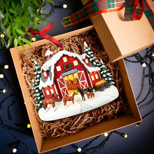 Load image into Gallery viewer, Home Sweet Barn - Personalized Farm Style Christmas Ornament for Horse Lovers Ornament PopCulturePrints
